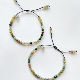 [Whiteline] Vòng tay Gemstone (Moss Agate - Băng Ngọc Thuỷ Tảo)