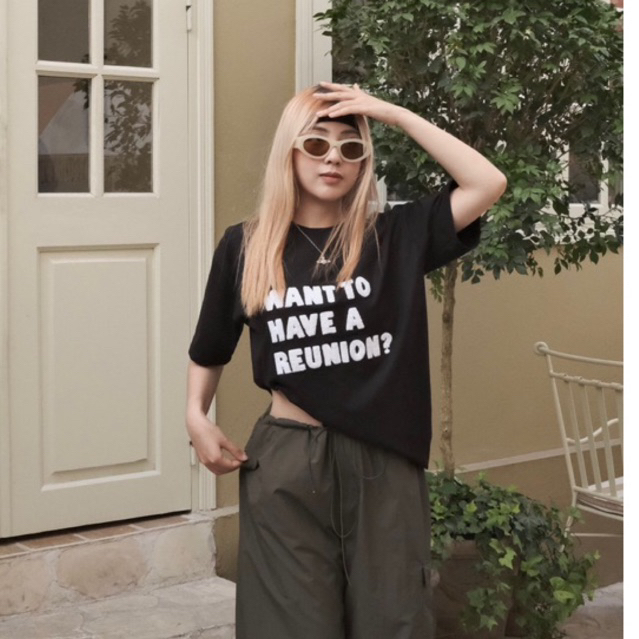 REU Áo Thun REUNION R'FLOWER Thêu Xù Cao Cấp