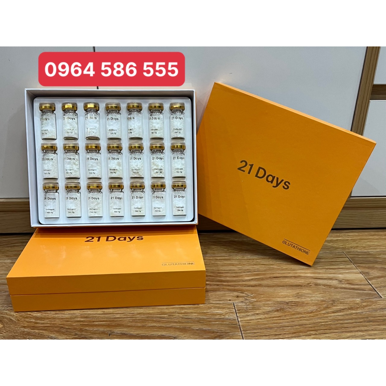 Bột Uống Truyền Trắng 21 Days Bổ Sung Glutathione ( 21 lọ x 5gr ) 21DAYS
