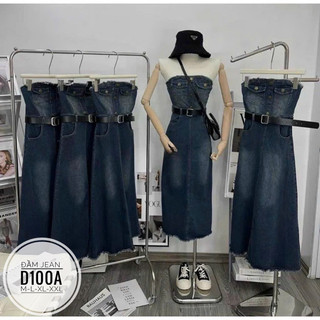 Bigsize Đầm jean D100A