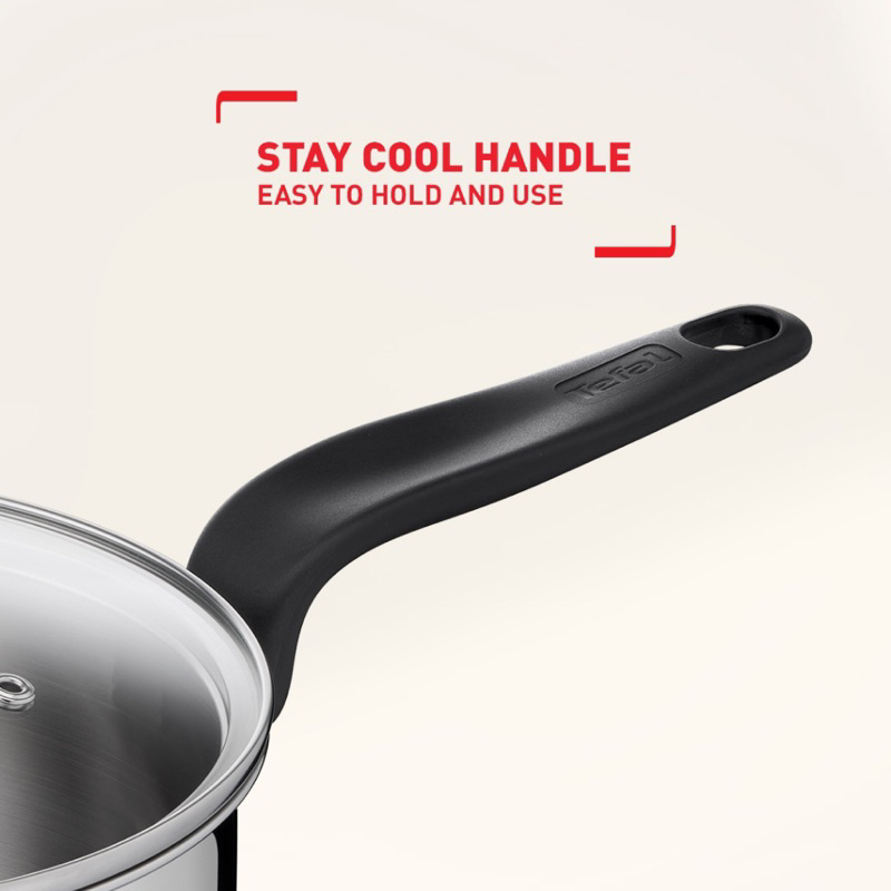 Nồi cán dài, quánh inox Tefal Primary size 16cm, 18cm - E3082235, E3082375