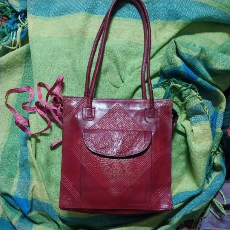 Tote mộc khắc, handmade si Nhật size 27x28