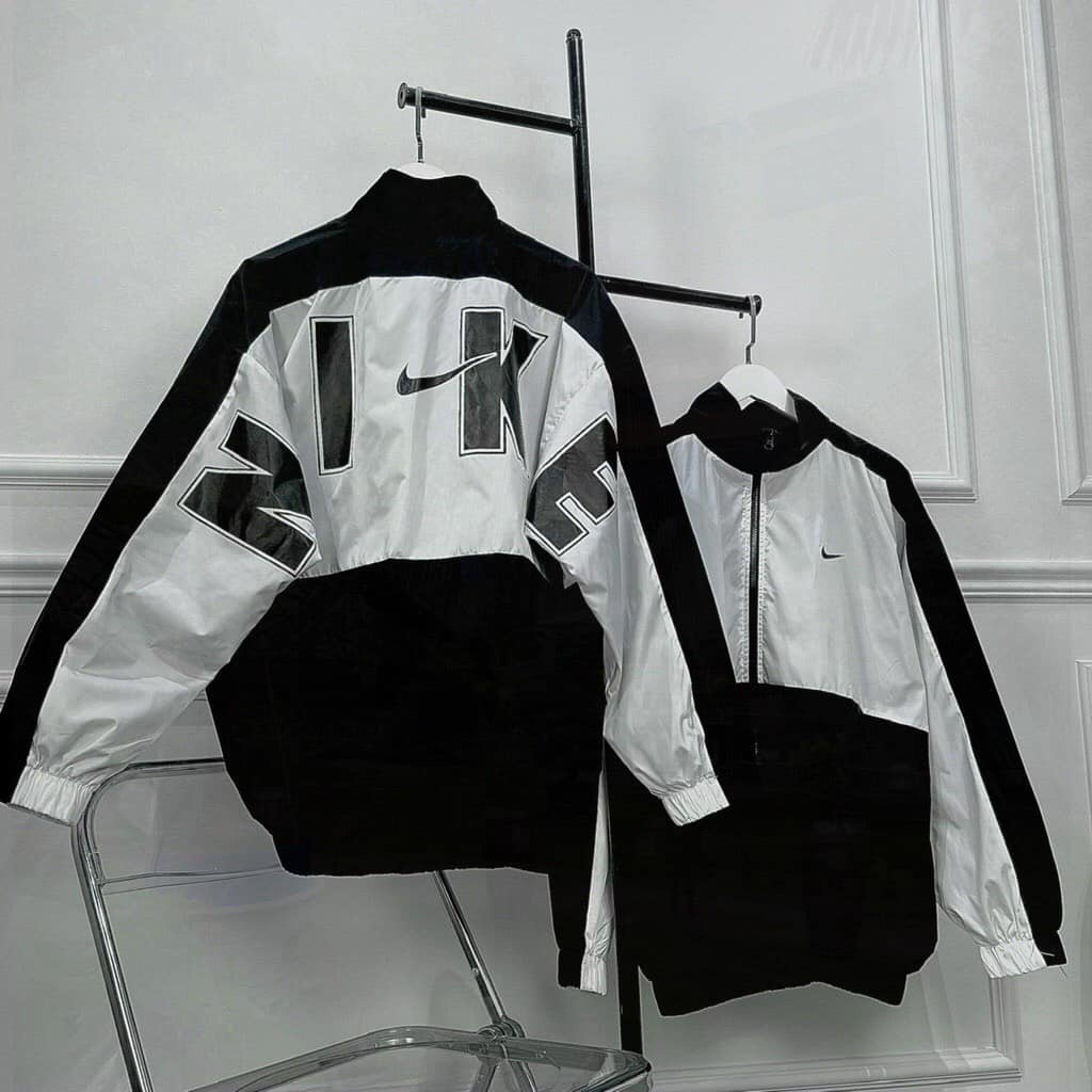 Áo Khoác Jacket Nike Swoosh Vintage To Nam Nữ Vải Dù 2 Lớp Cao Cấp - Azura Store