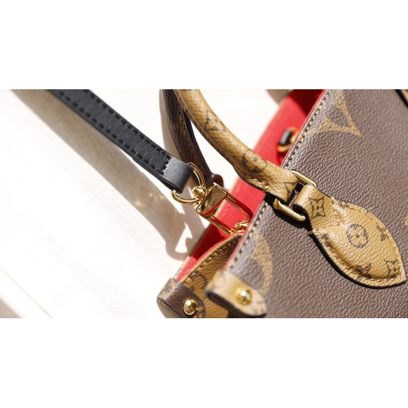 Túi quai xách Lv onthego sz25cm sup quai đeo may gân nổi full2box nguyên seal W266-25