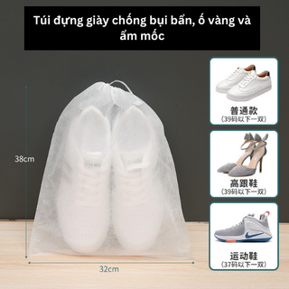 Túi đựng giày, bọc giày, chống bụi dơ, phơi giày, chống vàng, túi giày vải không dệt gia dụng, chống ẩm, chống nấm mốc