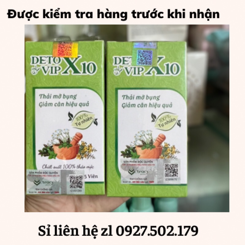 Detox x10 chính hãng Thái Lan, giãm mỡ bụng hiệu quả, 1 hộp 55 viên