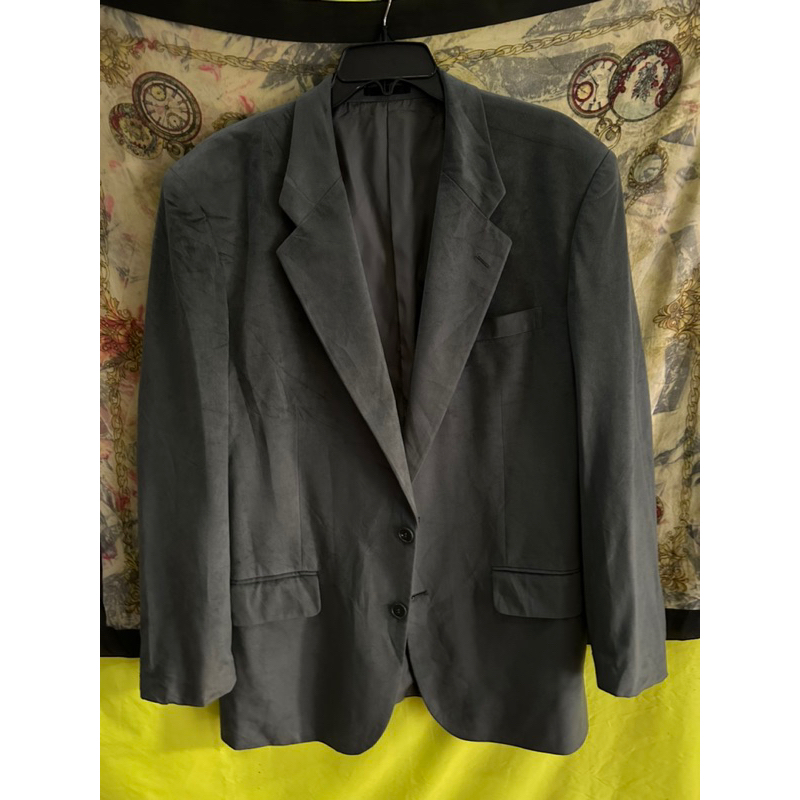 ❣️Áo Khoác Blazer Nam Xanh Rêu ( chất giống da lộn) size to LL 2hands 2lớp( Hàng Si Nhật Bản) | BigBuy360 - bigbuy360.vn