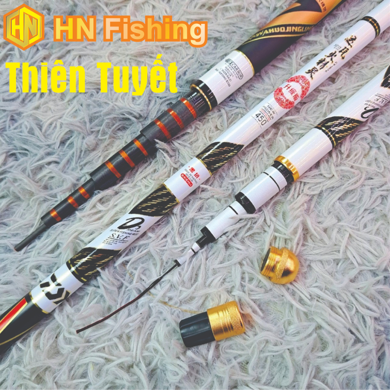 Cần câu tay Thiên Tuyết 6H, cần câu đơn câu đài Daiwa chất lượng tải cá 6-12Kg. Đồ Câu Hoàng Nam