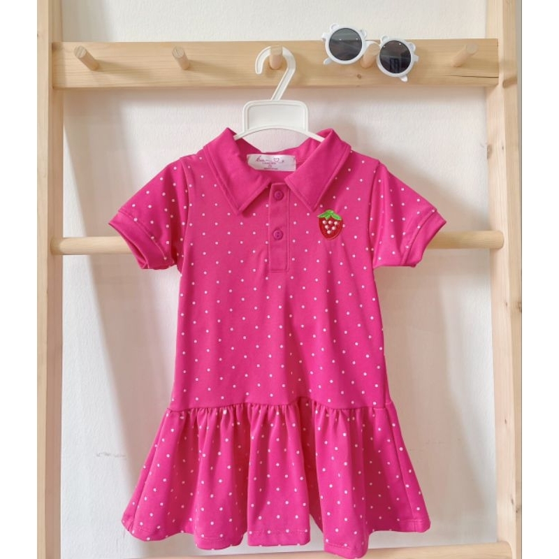 ĐẦM POLO BÉ GÁI MÀU HỒNG