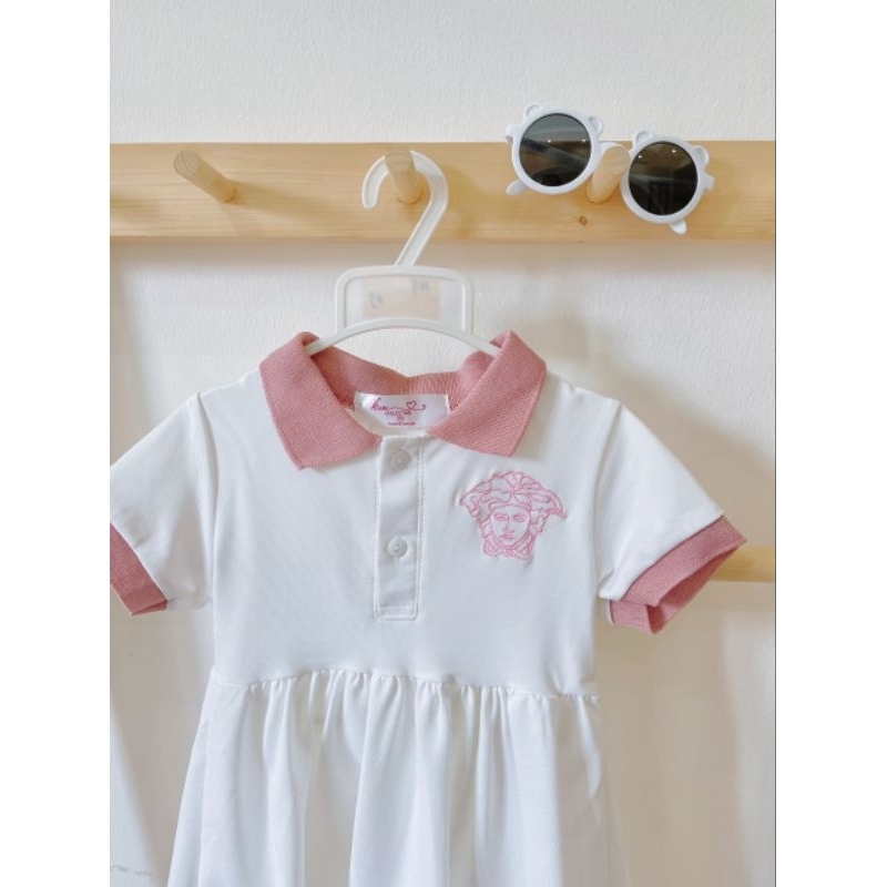 ĐẦM POLO BÉ GÁI MÀU HỒNG