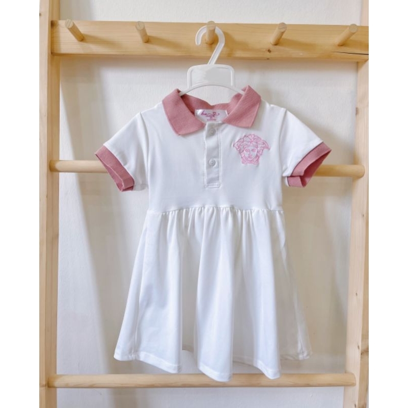 ĐẦM POLO BÉ GÁI MÀU HỒNG