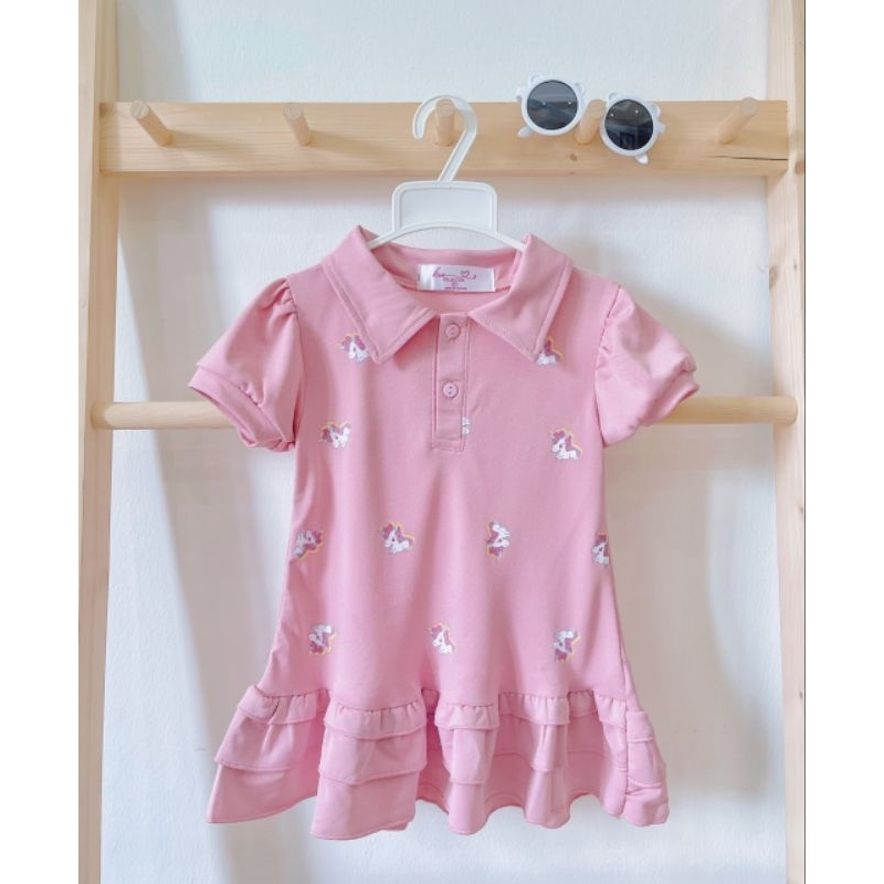 ĐẦM POLO BÉ GÁI MÀU HỒNG
