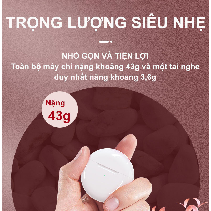 Tai Nghe Bluetooth Không Dây Pro 6 - Tai Nghe Nhét Tai Pro 6 TWS bản quốc tế 2022 chính hãng Vupa Tech