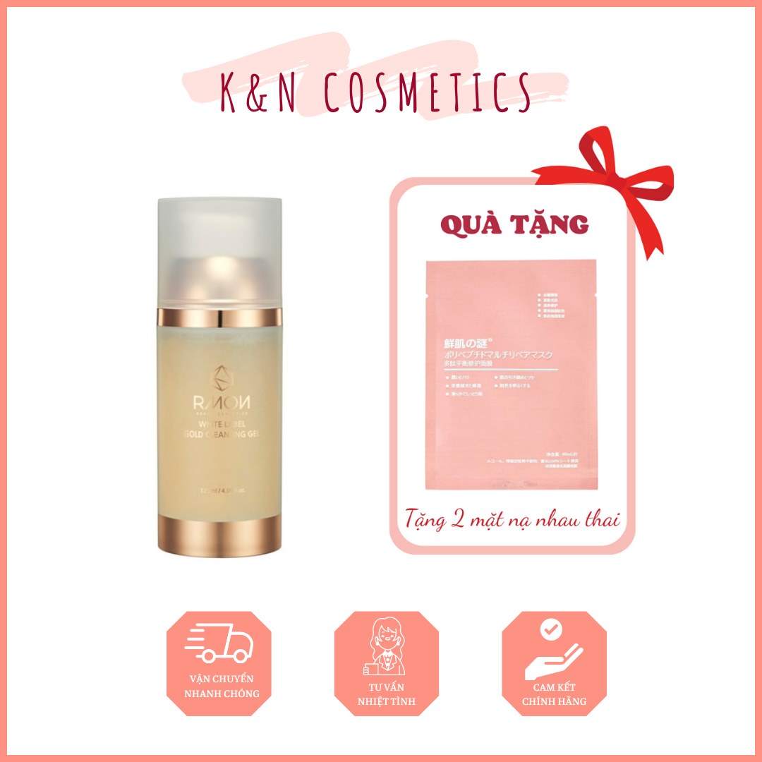 Sữa Rửa Mặt Thảo Mộc Rmon White Label Gold Cleansing Gel Hàn Quốc