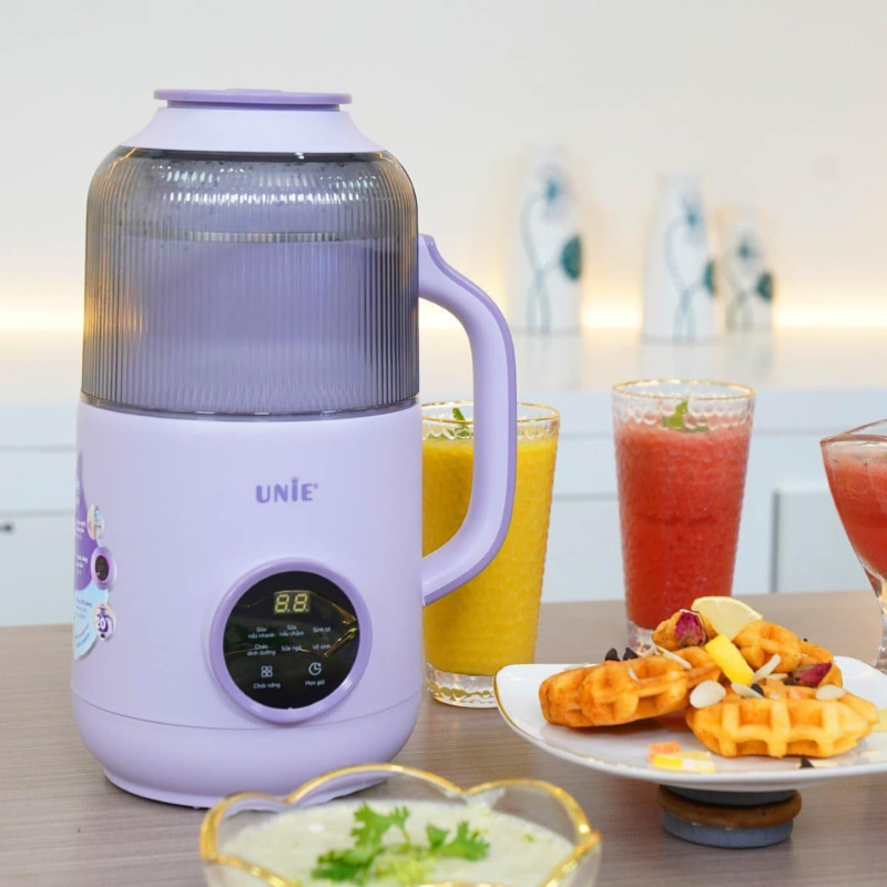 Máy Làm Sữa Hạt Phiên Bản Chống Ồn Unie UMB09- Lưỡi Dao 8 Cánh- Hàng Chính Hãng- BH 1 Năm