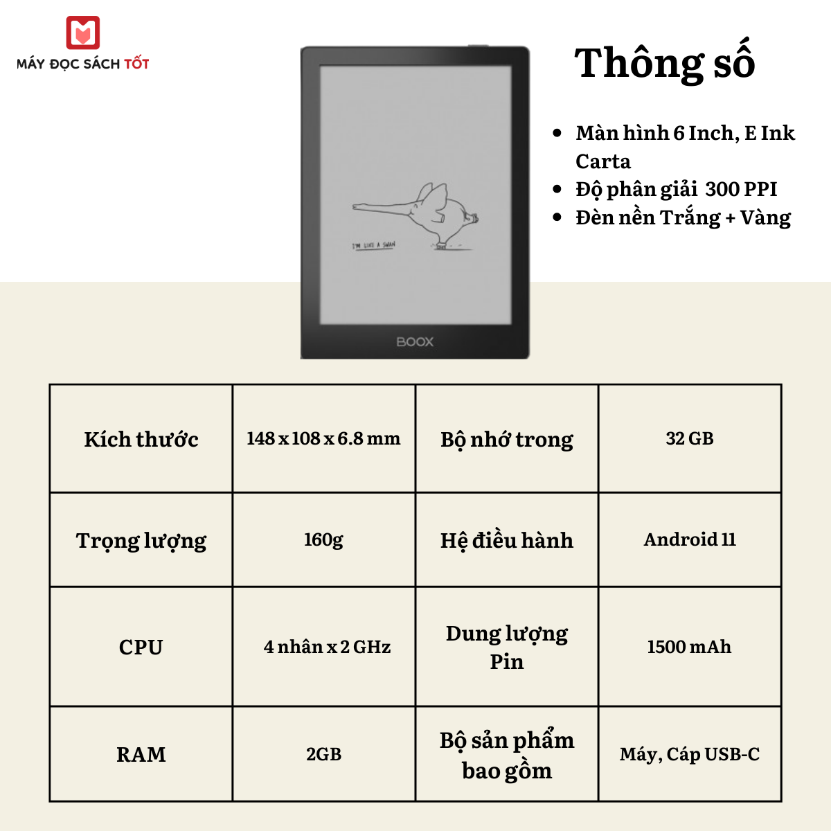 Máy Đọc Sách Boox Poke 5 (Tặng bao da, kho Sách Chất, ứng dụng Nghiện Đọc) | BigBuy360 - bigbuy360.vn