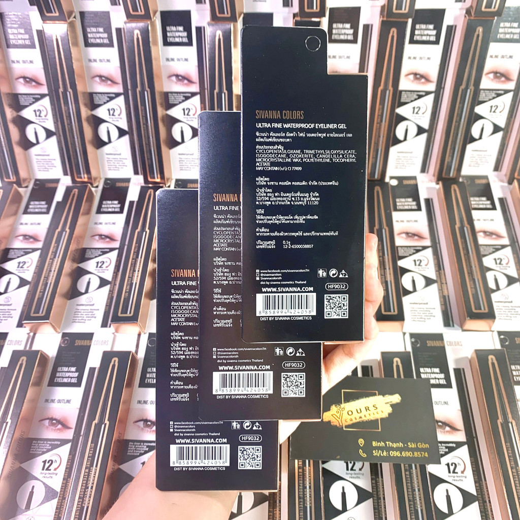 Bút kẻ mắt dạng sáp Sivanna Ultra FIne WaterProof HF9032 - Chì kẻ mắt chông thấm nước, không lem, không trôi