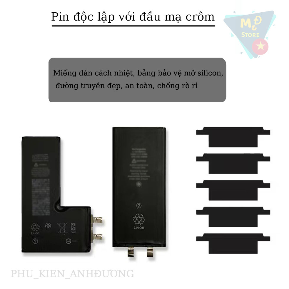 Pin zin Eu cho điện thoại táo từ 6G đến XSm Mới 100% Bảo hành 12 tháng tặng kèm siu dán pin