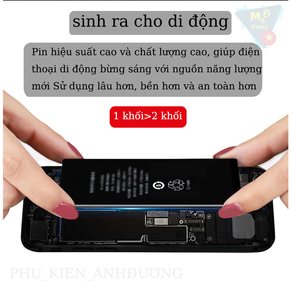 Pin zin Eu cho điện thoại táo từ 6G đến XSm Mới 100% Bảo hành 12 tháng tặng kèm siu dán pin
