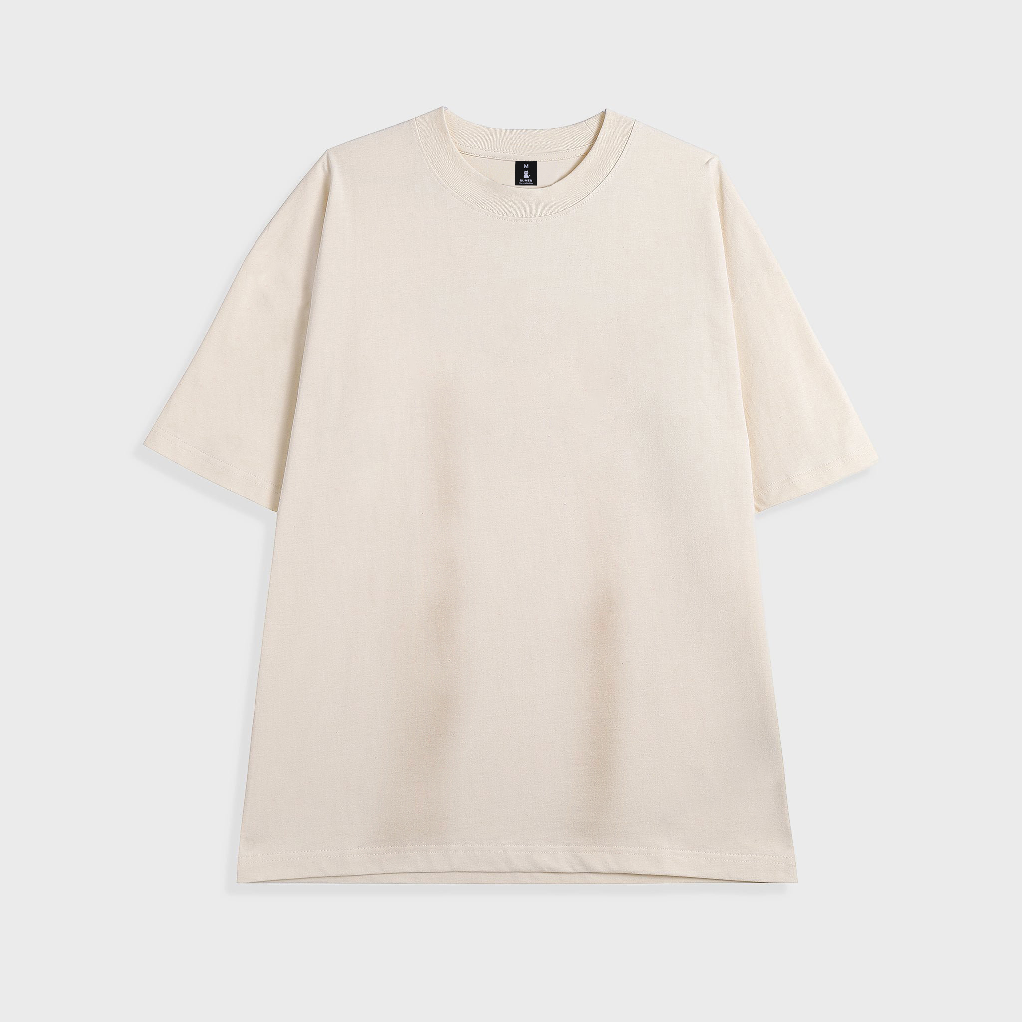 Áo thun oversize trơn nam nữ cotton màu trắng đen form rộng W0