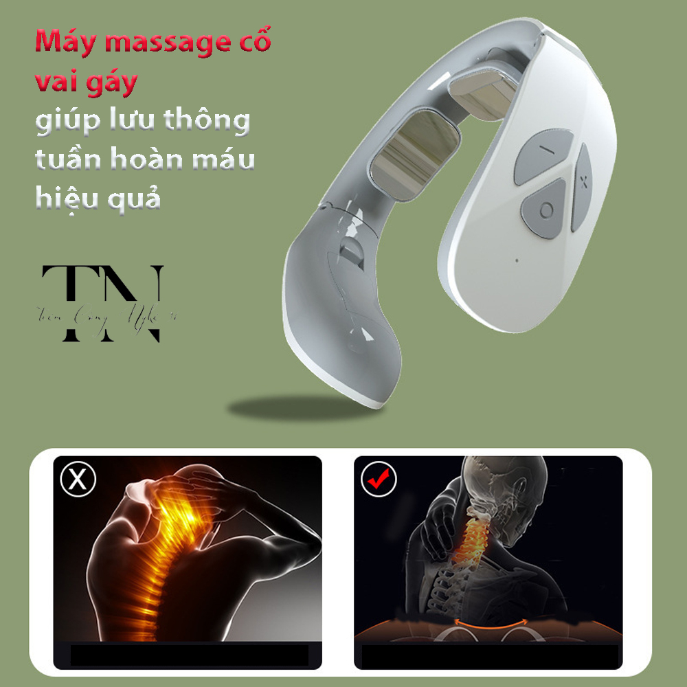 Máy Massage Cổ Vai Gáy Nóng Lạnh Nhiều Chế Độ Rung, Vật Lý Trị Liệu Dụng Cụ Bảo Vệ Cổ