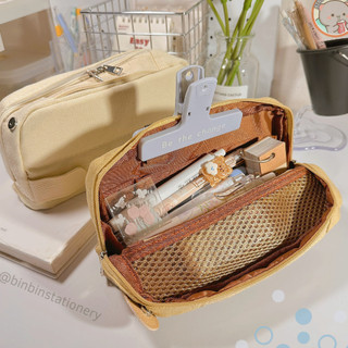  Ví bút size lớn dạng hộp phong cách Nhật Bản tối giản, nhiều ngăn tiện dụng VB04