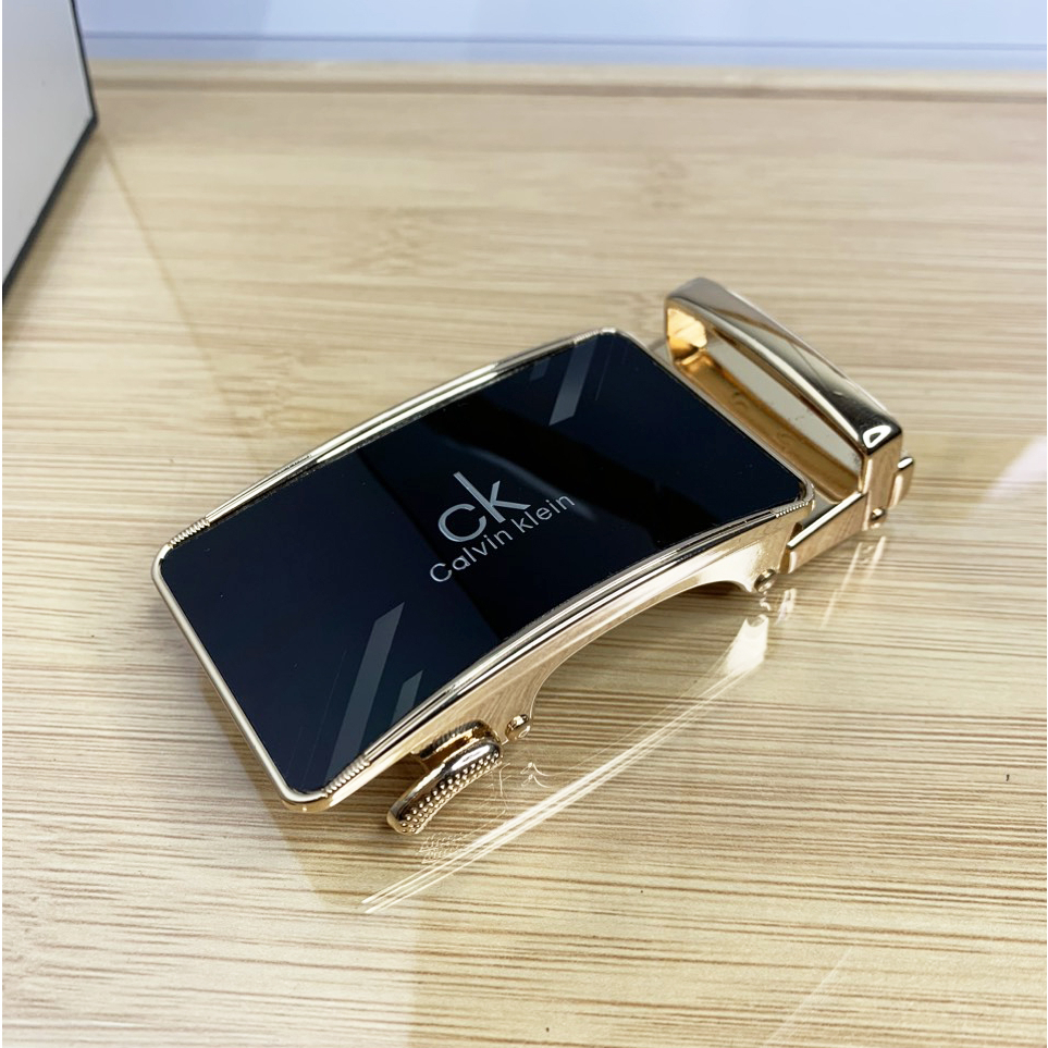 Thắt lưng nam dây nịt da bò thật nguyên tấm khóa tự động răng cưa màu nâu đen