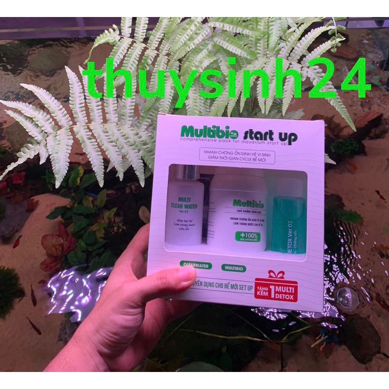 Bộ vi sinh multibio Start Up - multi bio combo xử lý nước cho bể thuỷ sinh cá cảnh mới startup extra vi sinh