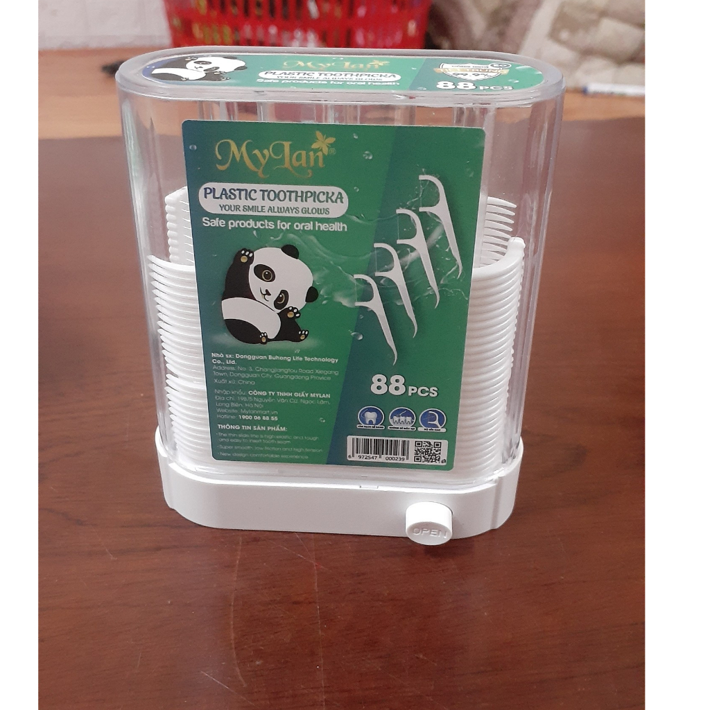 Tăm Chỉ Nha Khoa Tự Động Hộp 200 Cái Trắng Cao Cấp
