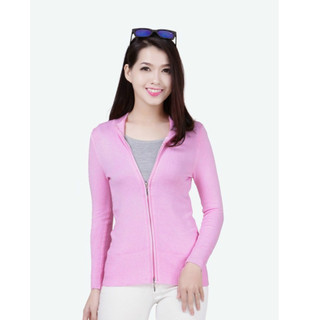 Áo khoác len cardigan nữ dây kéo 2 đầu, len mềm mịn co giãn mạnh