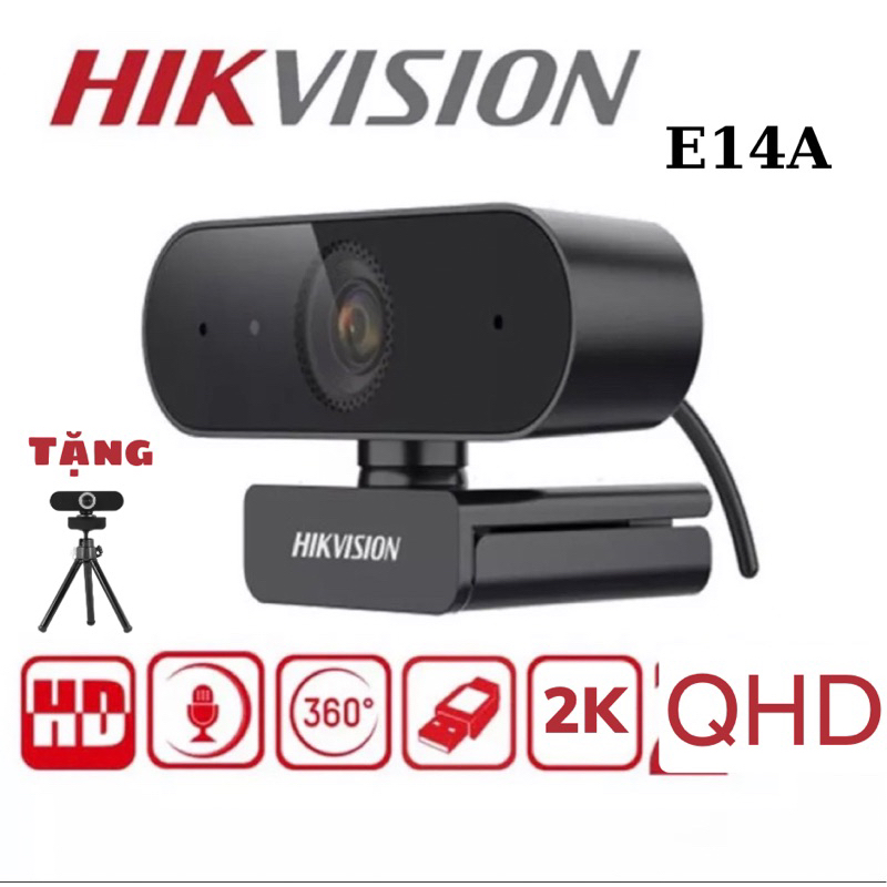 Webcam Hikvision QHD 2K siêu nét Chuyên Livestream Họp trực tuyến Dạy và Học Online hàng nội địa TQ chính hãng