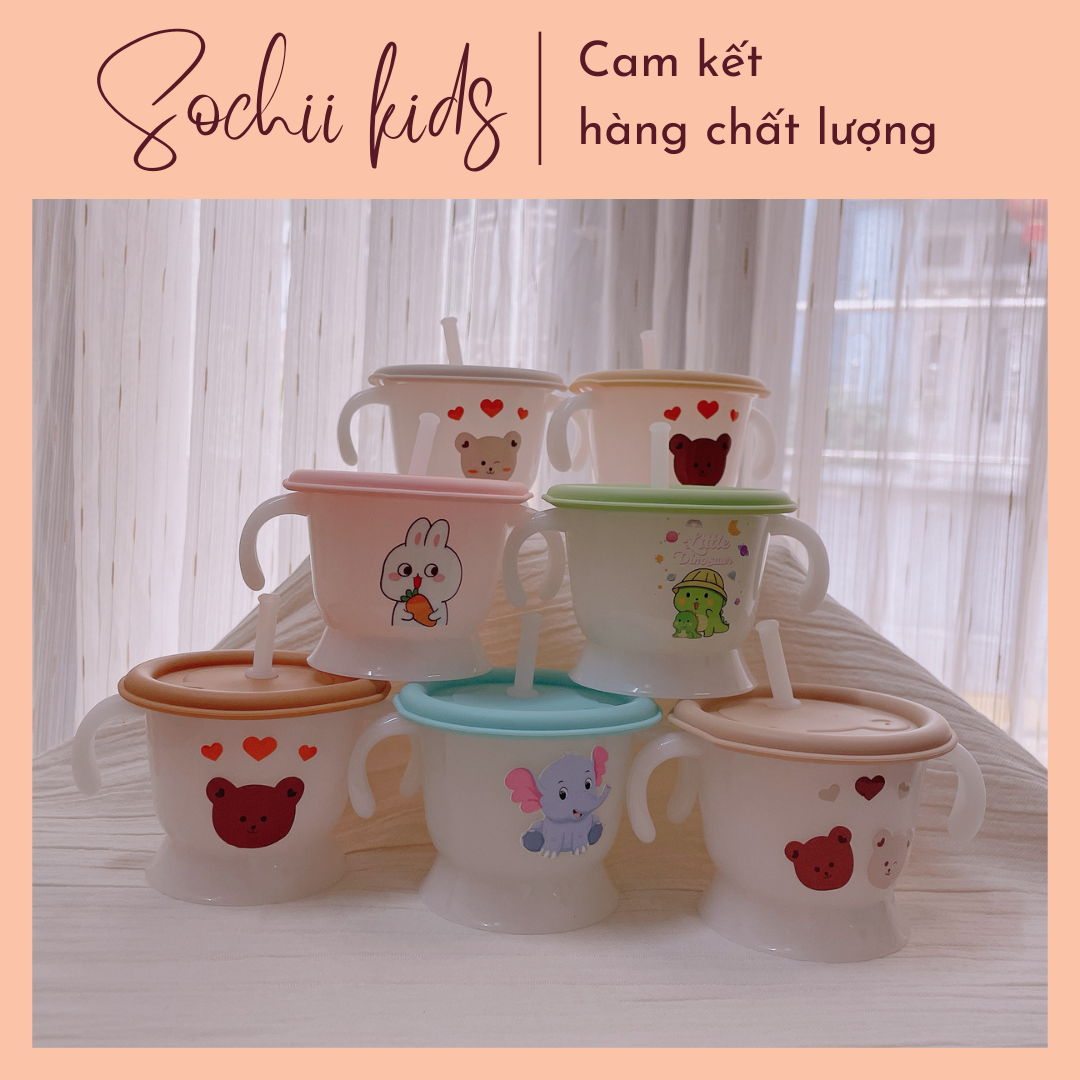 Cốc tập uống 3 giai đoạn cho bé có vạch chia 160ml