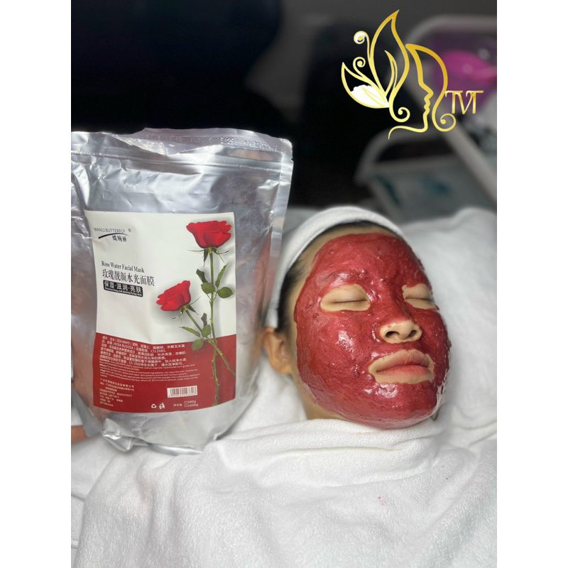 Mặt nạ collagen ướp cánh hoa hồng tươi hàng hanmade gói 950gr