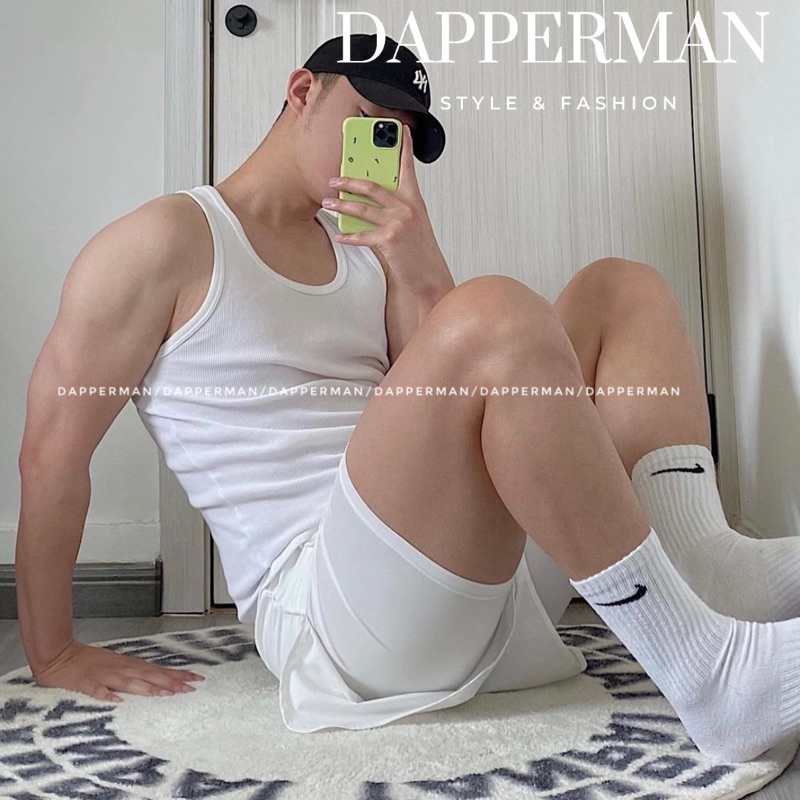 Áo thun nam tanktop ba lỗ cotton sợi thun gân cao cấp thể thao vận động tập gym DAPPERMAN