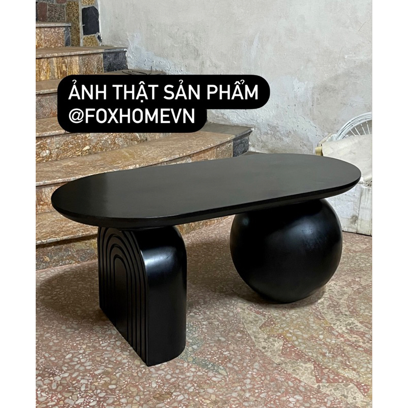 FREESHIP HN Bàn trà sofa dài 100cm cao 38cm gỗ tự nhiên cao cấp decor phòng khách, homestay - FOXHOMEVN