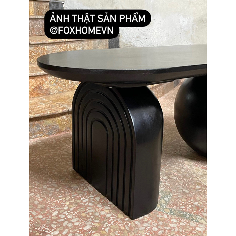 FREESHIP HN Bàn trà sofa dài 100cm cao 38cm gỗ tự nhiên cao cấp decor phòng khách, homestay - FOXHOMEVN