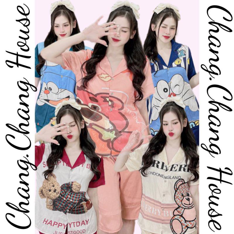 Set Bộ Pijama Lụa Lửng Xước Mẫu Hot 2023
