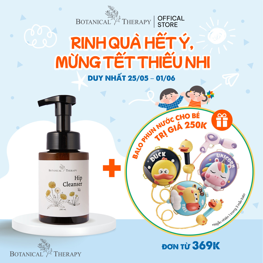 Bọt vệ sinh mông và vùng kín cho bé Botanical Therapy Hip Cleanser 280ml - Momio.Asia