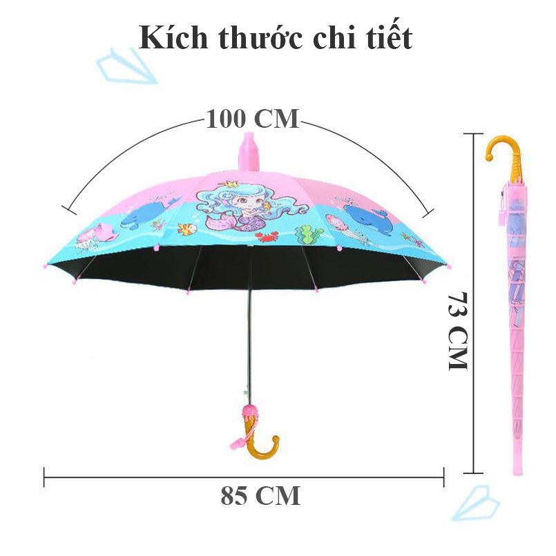 Ô Dù Trẻ Em Họa Tiết Hoạt Hình, Công Chúa, Sweetheart siêu ngộ nghĩnh đáng yêu cho bé gái