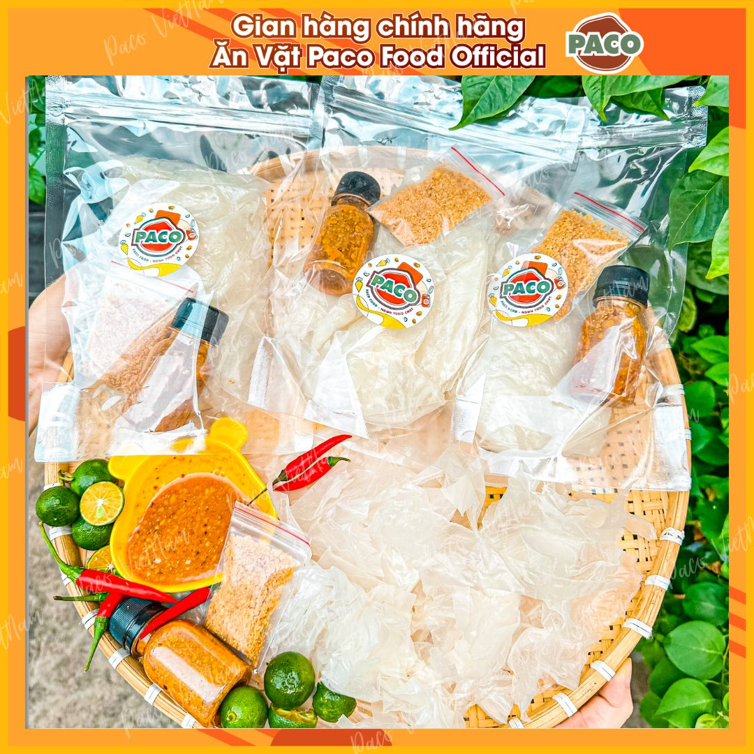 set bánh tráng rìa kèm sốt muối cay thần thánh chấm siêu sệt ngon dính nhà PACO FOOD
