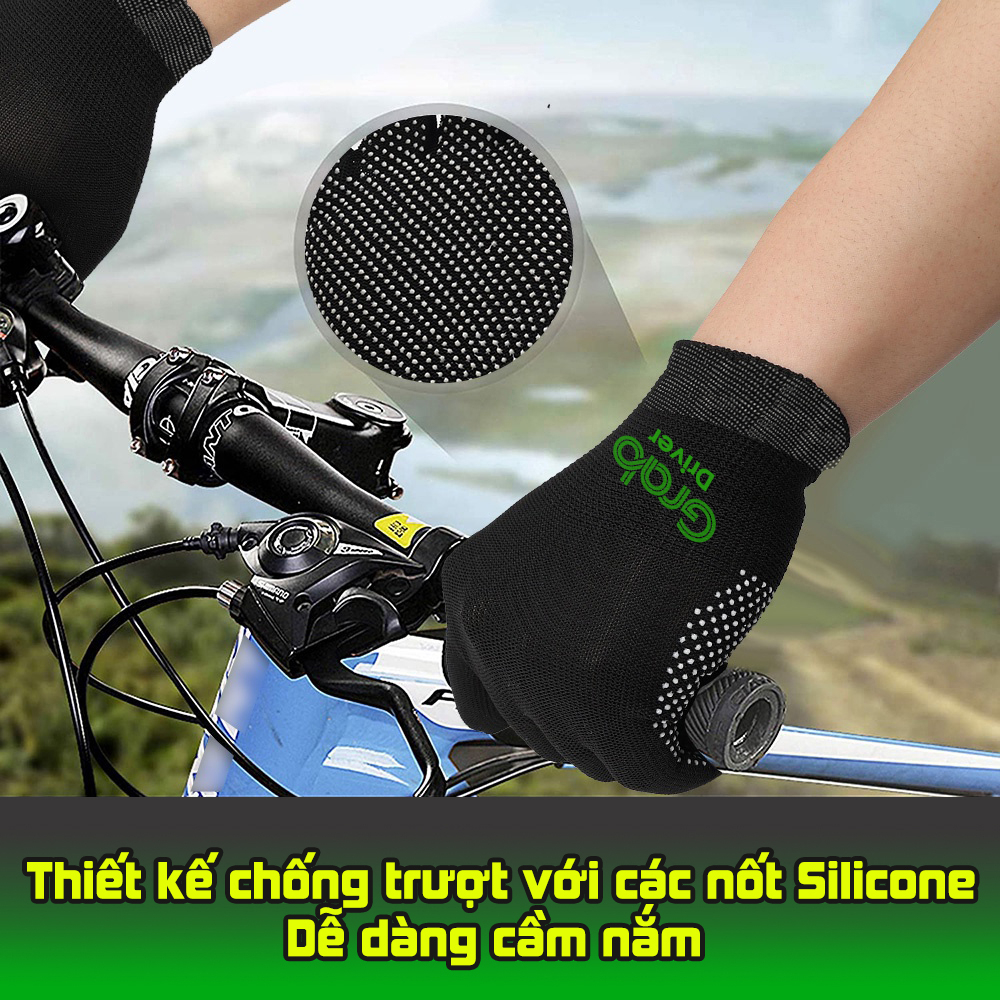 Găng Tay Grab Driver Chống Trượt Thoáng Khí