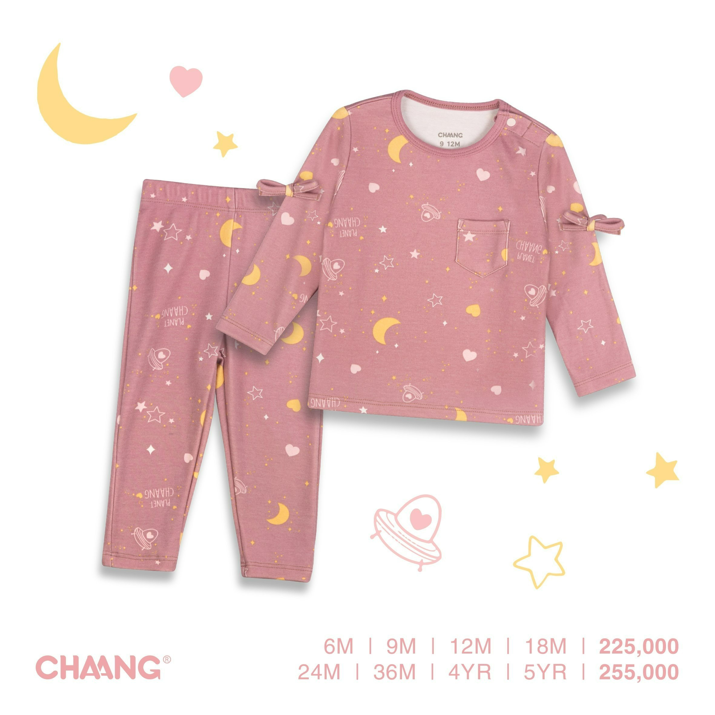 Bộ Dài Tay Nơ Cosmos CHAANG AW22D12