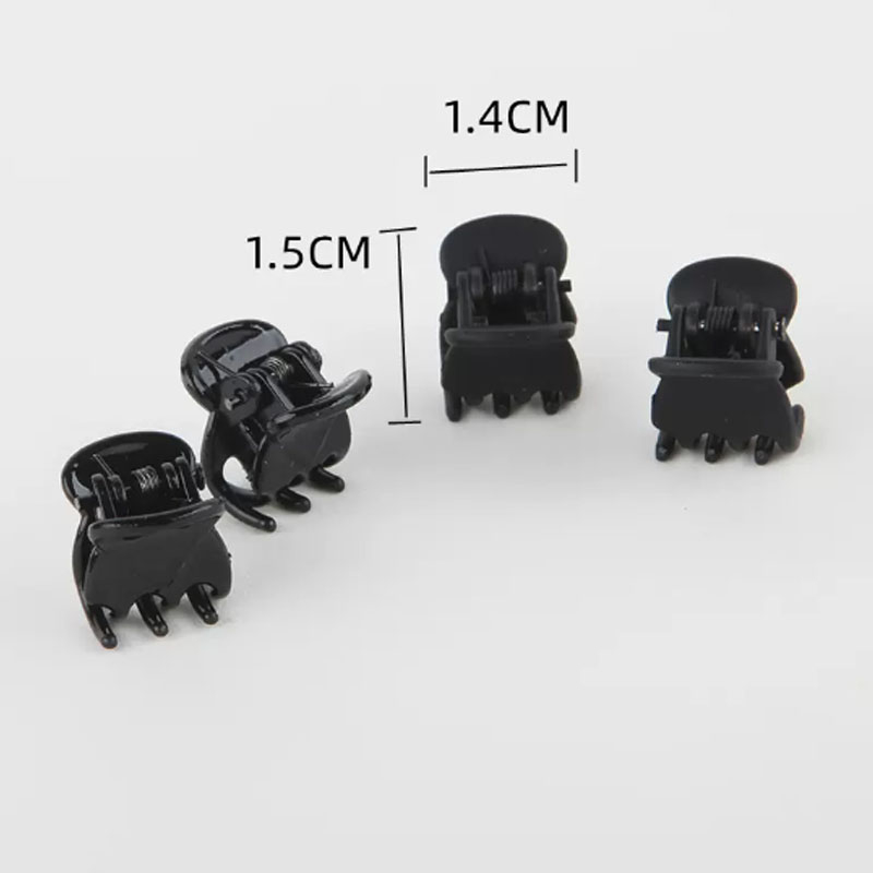 Kẹp Tóc Mini AMUVEO Kẹp Bên Màu Đen Thời Trang Mùa Hè Xinh Xắn KB-08