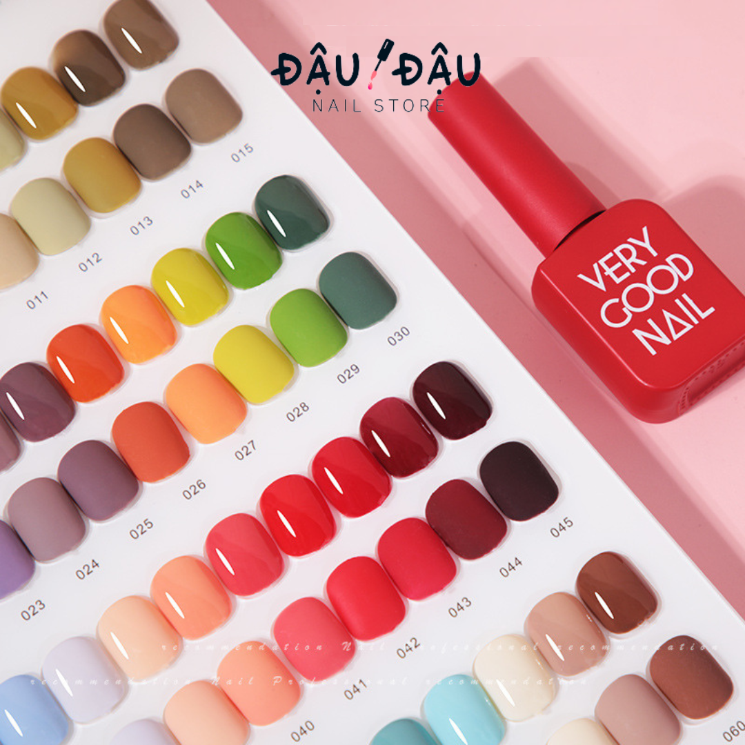 Sơn gel Very Good Nail 60 màu  Tặng sơn + bảng màu mica + base, top - Lẻ chai