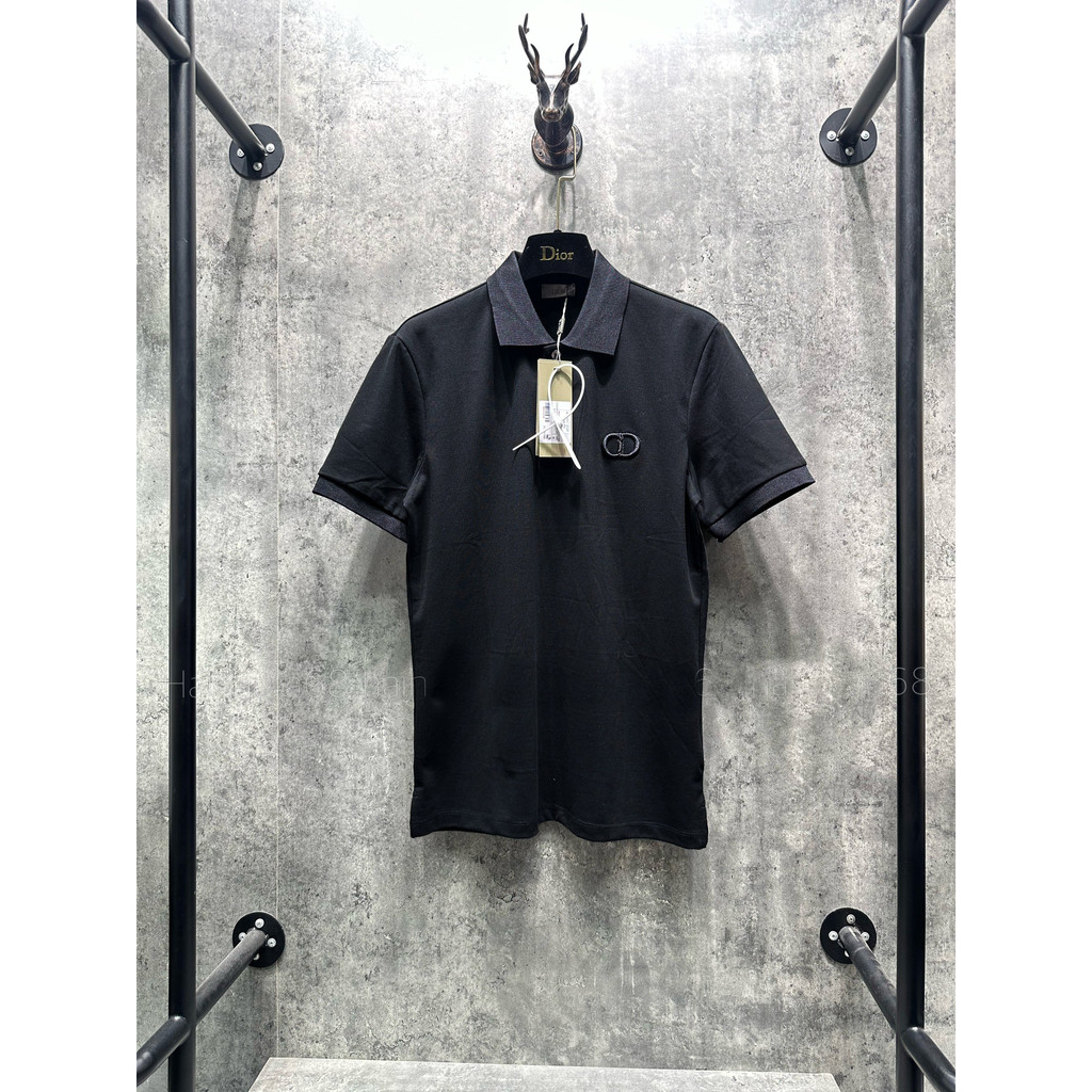 Áo Polo nam Dior trơn logo ngực