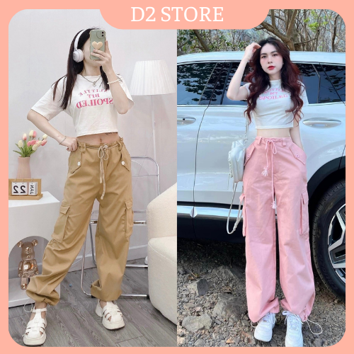 Set Bộ Đồ Nữ Áo Croptop In Chữ ALITTLE Mix Quần Bom Hồng Túi Hộp Freesize