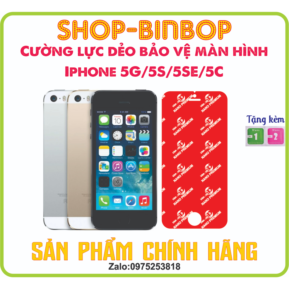 Cường lực dẻo bảo vệ màn hình điện thoại Iphone 5/5s/5SE/5C
