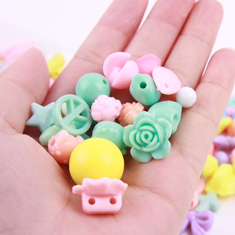 Hạt Cườm Xâu Vòng Cho Bé Họa Tiết Màu Pastel Dễ Thương