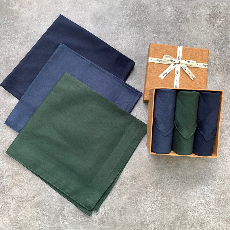 Khăn tay trơn tập thêu kích thước 40 x 40 cm chất cotton thô