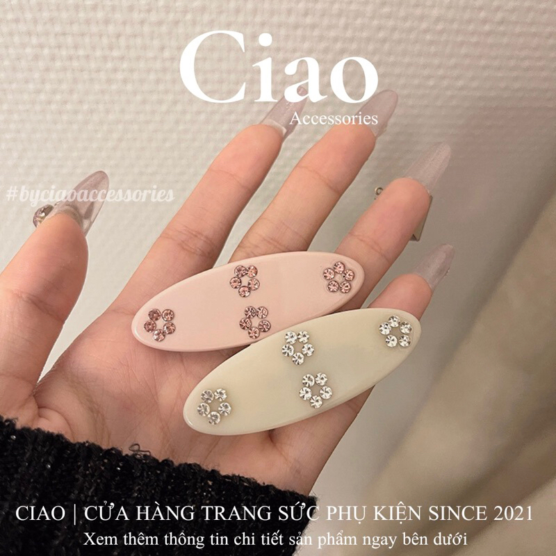 [HOẢ TỐC 1H] Phụ kiện tóc/ Kẹp tóc thiết kế đính đá lấp lánh mã 52 Ciao accessories